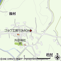 秋田県横手市外目後村10周辺の地図
