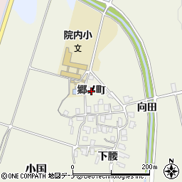 秋田県にかほ市小国（郷ノ町）周辺の地図