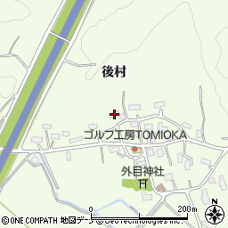 秋田県横手市外目後村25周辺の地図