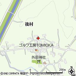 秋田県横手市外目後村24周辺の地図