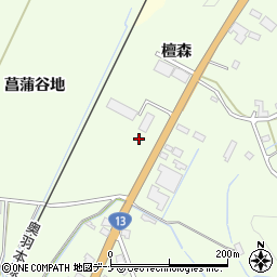 秋田県横手市外目檀森17周辺の地図