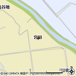 秋田県にかほ市樋目野宮田周辺の地図