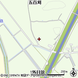 秋田県横手市外目五百刈周辺の地図