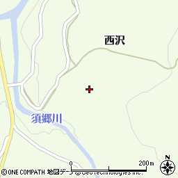 秋田県由利本荘市西沢坂ノ下周辺の地図