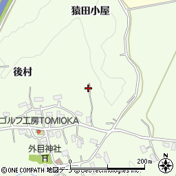 秋田県横手市外目後村4周辺の地図