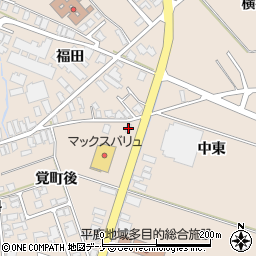秋田県横手市平鹿町浅舞中東108-3周辺の地図