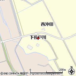 秋田県横手市平鹿町醍醐下佐戸川周辺の地図