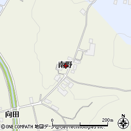 秋田県にかほ市小国南野周辺の地図