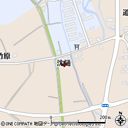 秋田県横手市平鹿町浅舞沈樋周辺の地図