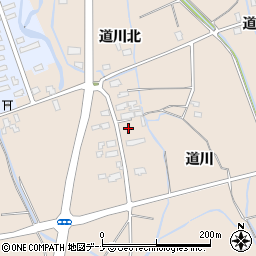 秋田県横手市平鹿町浅舞道川周辺の地図