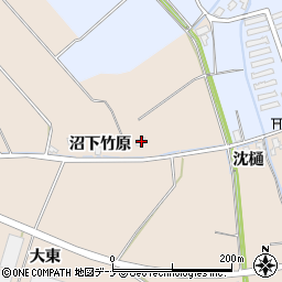 秋田県横手市平鹿町浅舞沼下竹原24周辺の地図
