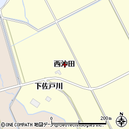 秋田県横手市平鹿町醍醐西沖田周辺の地図