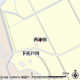 秋田県横手市平鹿町醍醐（西沖田）周辺の地図