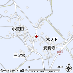 秋田県にかほ市田抓木ノ下12周辺の地図