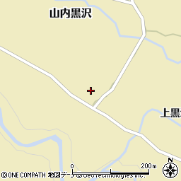 秋田県横手市山内黒沢上桑谷地周辺の地図