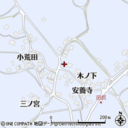 秋田県にかほ市田抓木ノ下14周辺の地図