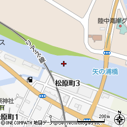 甲子川周辺の地図