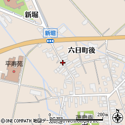 秋田県横手市平鹿町浅舞（六日町後）周辺の地図