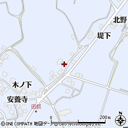 秋田県にかほ市田抓木ノ下47周辺の地図