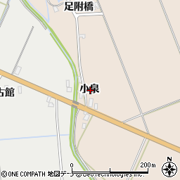 秋田県横手市平鹿町浅舞小泉周辺の地図