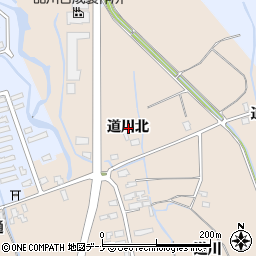 秋田県横手市平鹿町浅舞道川北周辺の地図