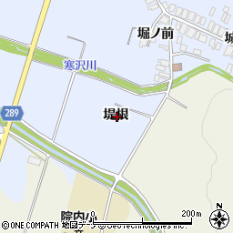 秋田県にかほ市院内堤根周辺の地図