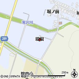 秋田県にかほ市院内（堤根）周辺の地図