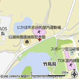 秋田県にかほ市黒川岩潟周辺の地図