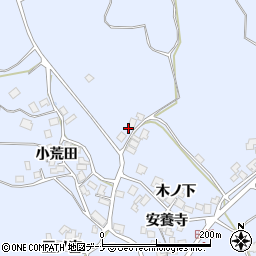 秋田県にかほ市田抓迂堂森周辺の地図