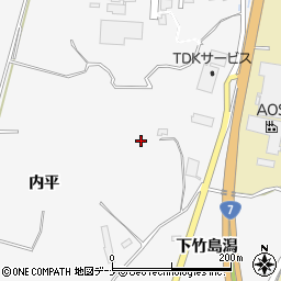 秋田県にかほ市飛内平周辺の地図