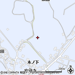 秋田県にかほ市田抓周辺の地図