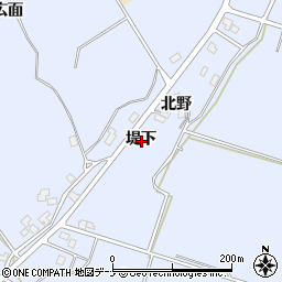 秋田県にかほ市田抓堤下周辺の地図