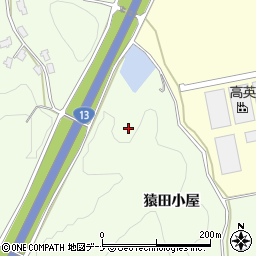 秋田県横手市外目猿田小屋周辺の地図