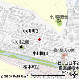 釜石小川郵便局周辺の地図
