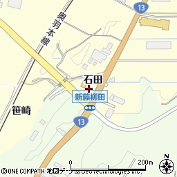 秋田県横手市柳田石田周辺の地図