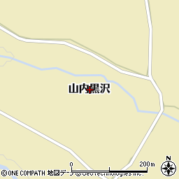 秋田県横手市山内黒沢周辺の地図