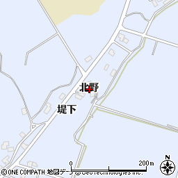 秋田県にかほ市田抓北野周辺の地図