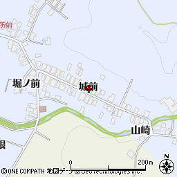 秋田県にかほ市院内城前周辺の地図