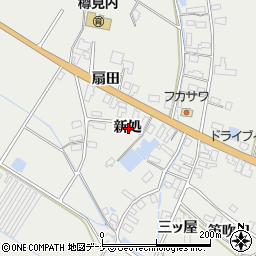 秋田県横手市平鹿町樽見内新処周辺の地図