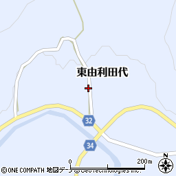 秋田県由利本荘市東由利田代周辺の地図
