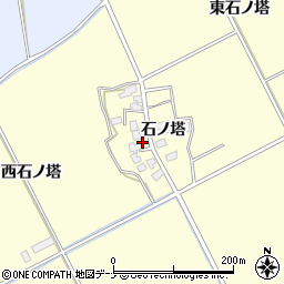 秋田県横手市平鹿町醍醐中石ノ塔周辺の地図