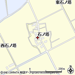 秋田県横手市平鹿町醍醐（中石ノ塔）周辺の地図