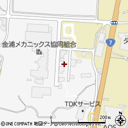 秋田県にかほ市飛餅田周辺の地図