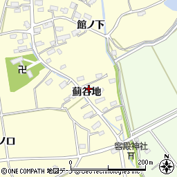秋田県横手市平鹿町醍醐薊谷地周辺の地図