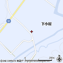 秋田県由利本荘市東由利田代下小屋周辺の地図