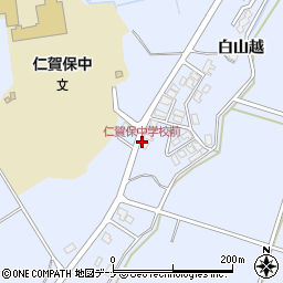 仁賀保中学校前周辺の地図