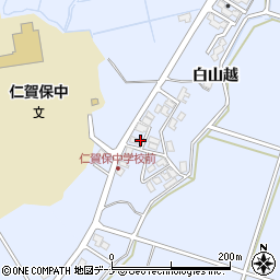 秋田県にかほ市院内ヒシカタ周辺の地図