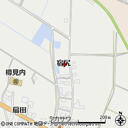 秋田県横手市平鹿町樽見内宿尻周辺の地図