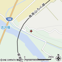 秋田県由利本荘市吉沢（向小山田）周辺の地図