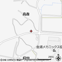 秋田県にかほ市飛高森周辺の地図
